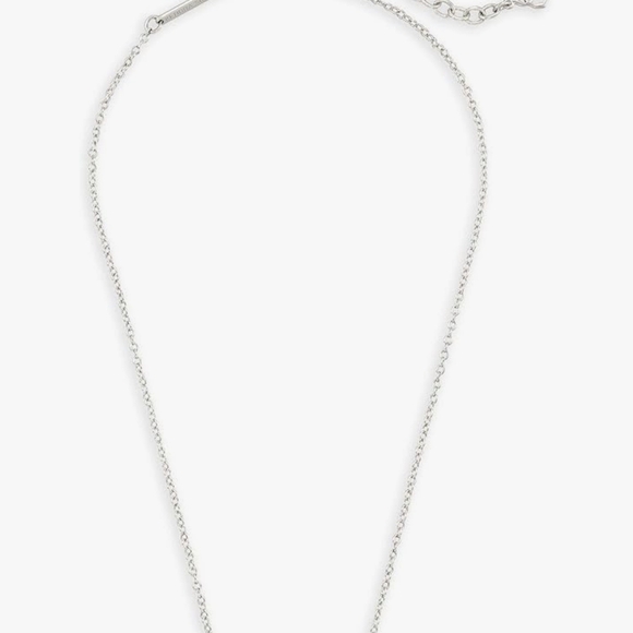 Kendra Scott Rhodium Necklace with Platinum Drusy